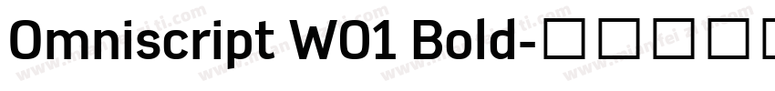 Omniscript W01 Bold字体转换